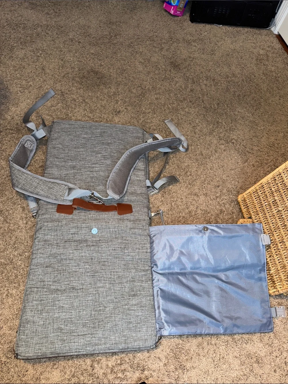 QAQADU Baby Care Portable Changing Pad / Diaper Clutch – Gray